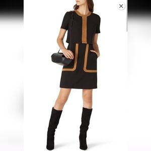 Toccin NY Plus Black Faux Suede Sheath Dress Size 20